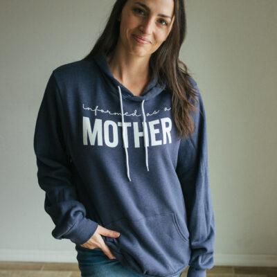 Informed as a Mother navy women's hoodie