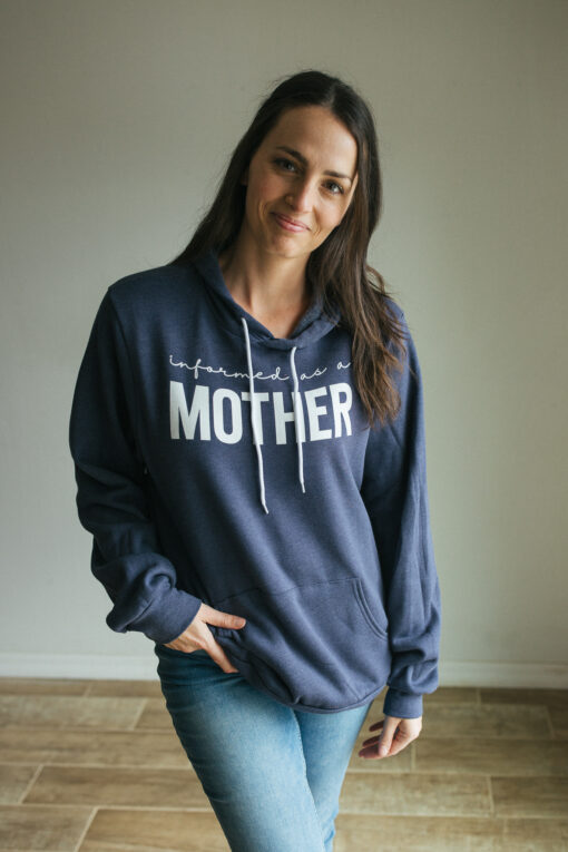 Informed as a Mother navy women's hoodie