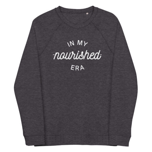 In My Nourished Era Crew Neck Sweatshirt Unisex charcoal dark gray